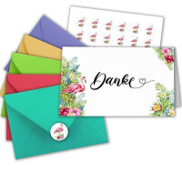 Motivpaket Flamingo Briefpapier DIN A4, Einzelkarte DIN...